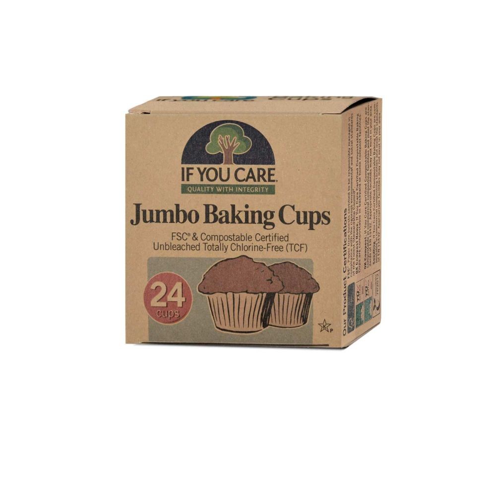 Stampi per muffin in carta grandi If you care 24 pz