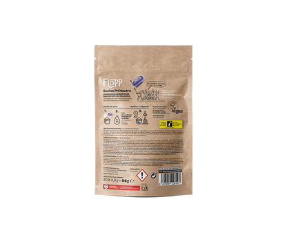2-pack ECO Ph-neutralt golvrengöringsmedel doypack Flopp 20 kapslar