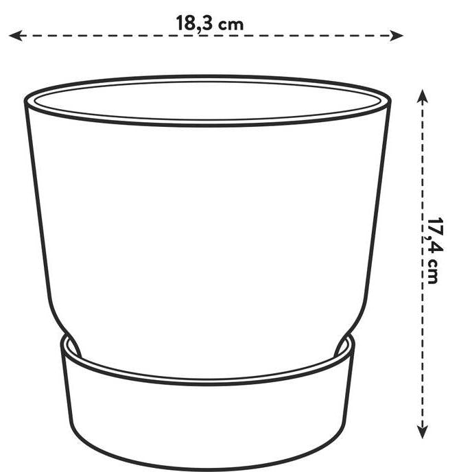 Pot de fleur avec soucoupe intégrée Greenville Elho blanc 30 cm