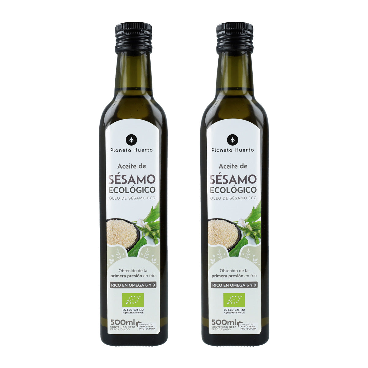 Pack of 2 x ECO Planeta Huerto Cold-pressed Sesame Oil 500 ml