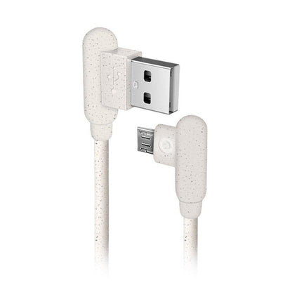 Eco-friendly Micro-USB-kabel gemaakt van 35% biologisch afbreekbare materialen SBS Wit
