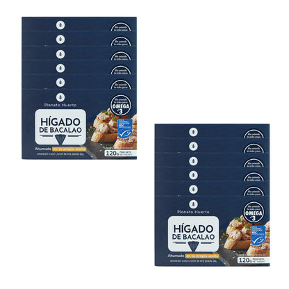 12er-Pack Kabeljauleber in eigenem Öl, Planeta Huerto, 120 g
