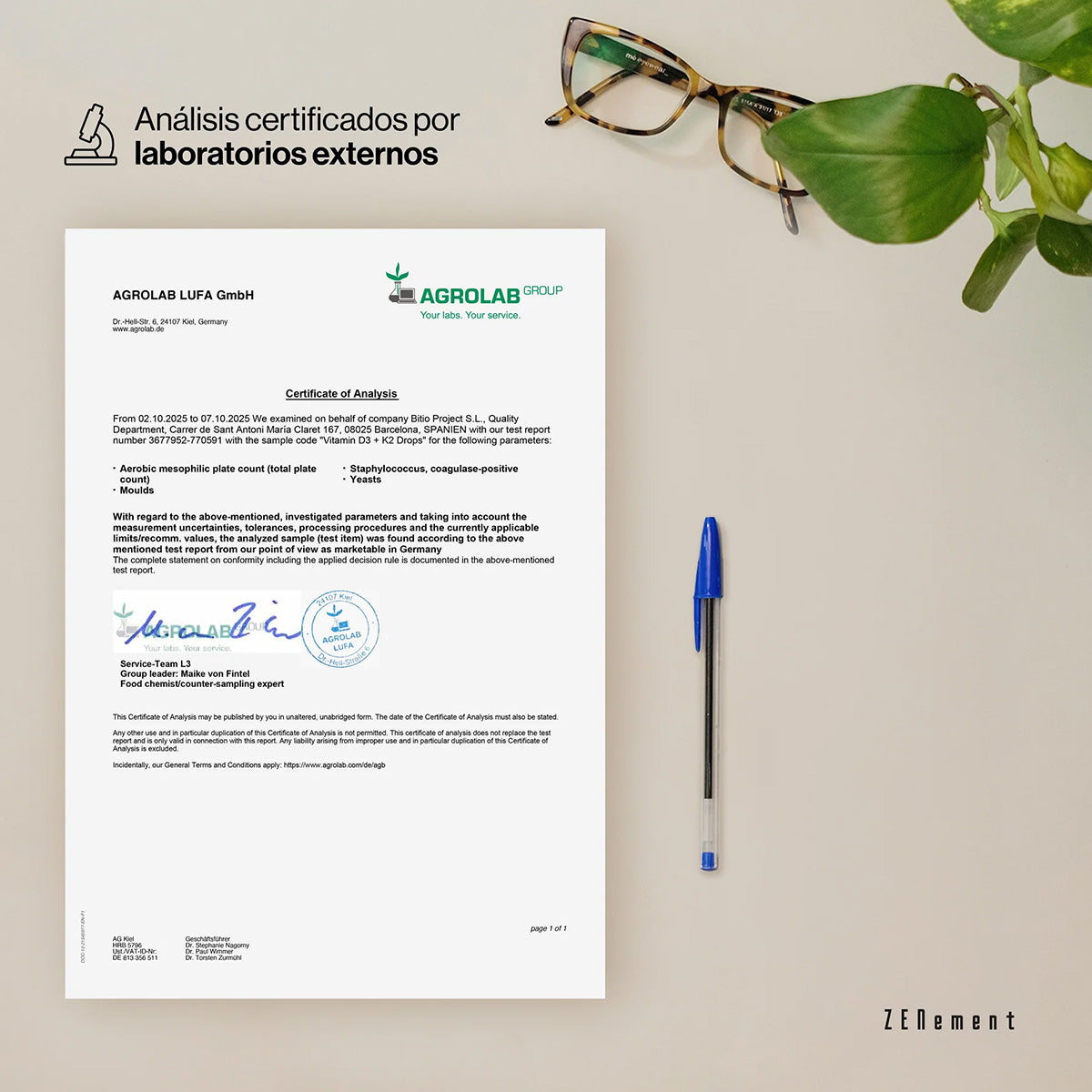 Vitamine D3 + K2, cholécalciférol (2000 UI) & MK-7 (150 μg) Zenement, 200 comprimés