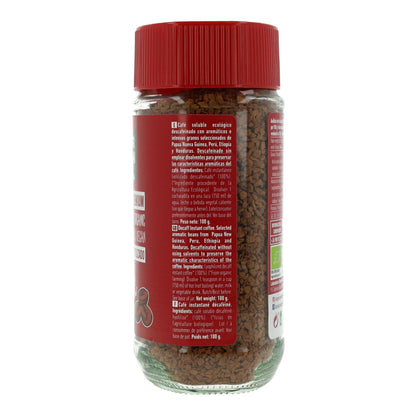Biocoffee Café soluble Descafeinado Bio Premium NaturGreen 100 g
