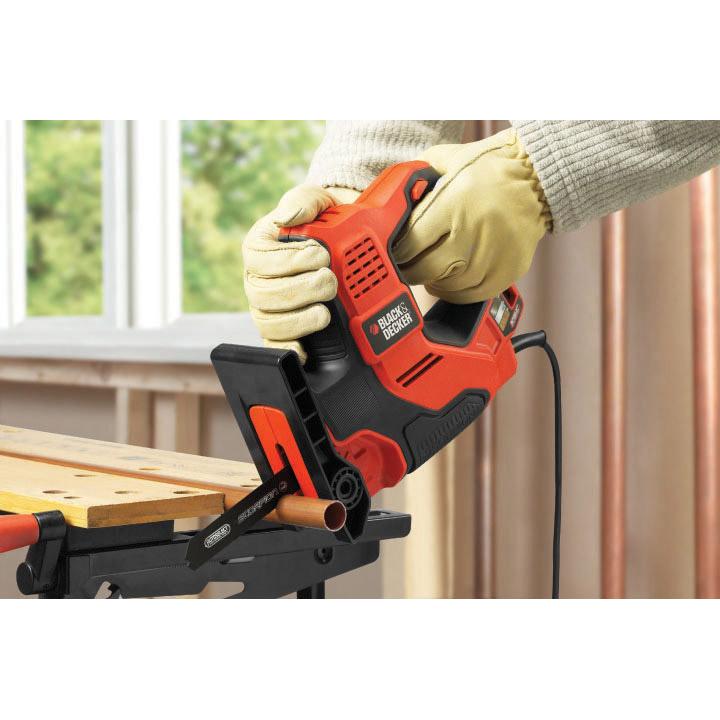 Säge Scorpion 500 W AutoSelect + 3 Sägeblätter und Koffer Black+Decker RS890K-QS
