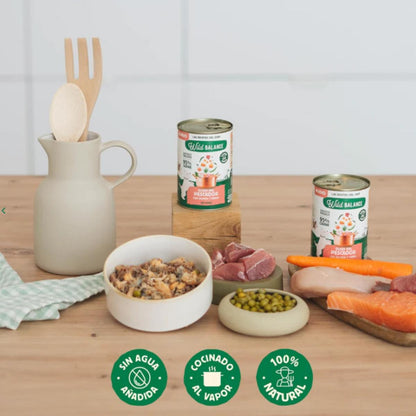 Pack of 6 Wild Balance salmon and pork fisherman's stew for dogs 400 g