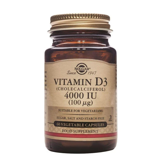 Vitamin D3 (Cholecalciferol) 4000 IU (100 μg) 60 Vegetable Capsules Solgar