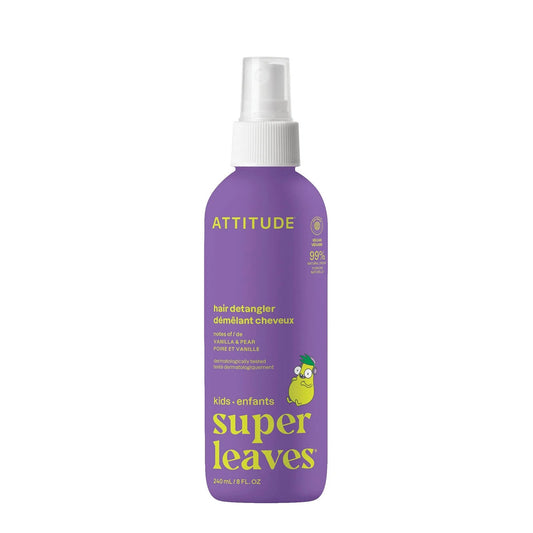 Super Leaves kids Démêlant capillaire pour enfants Vanille et poire Attitude 240 ml