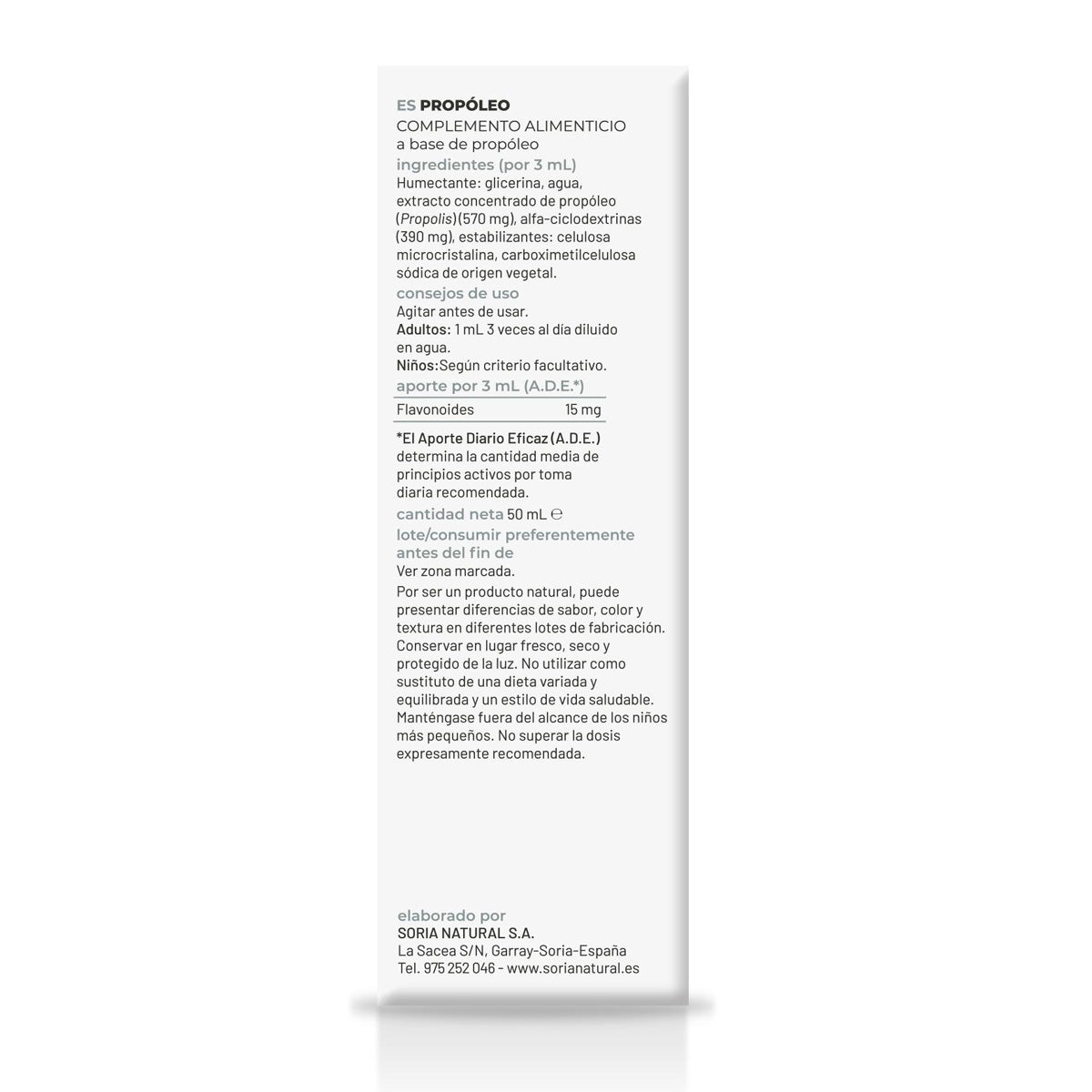 2-pack propolis-extrakt S. XXI Soria Natural, 50 ml