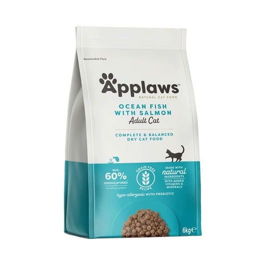 Applaws Cat Dry Adult Vis en Zalm 6 kg Graanvrij natuurlijk kattenvoer