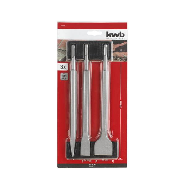 SDS chisel set, 3 pieces kwb promo