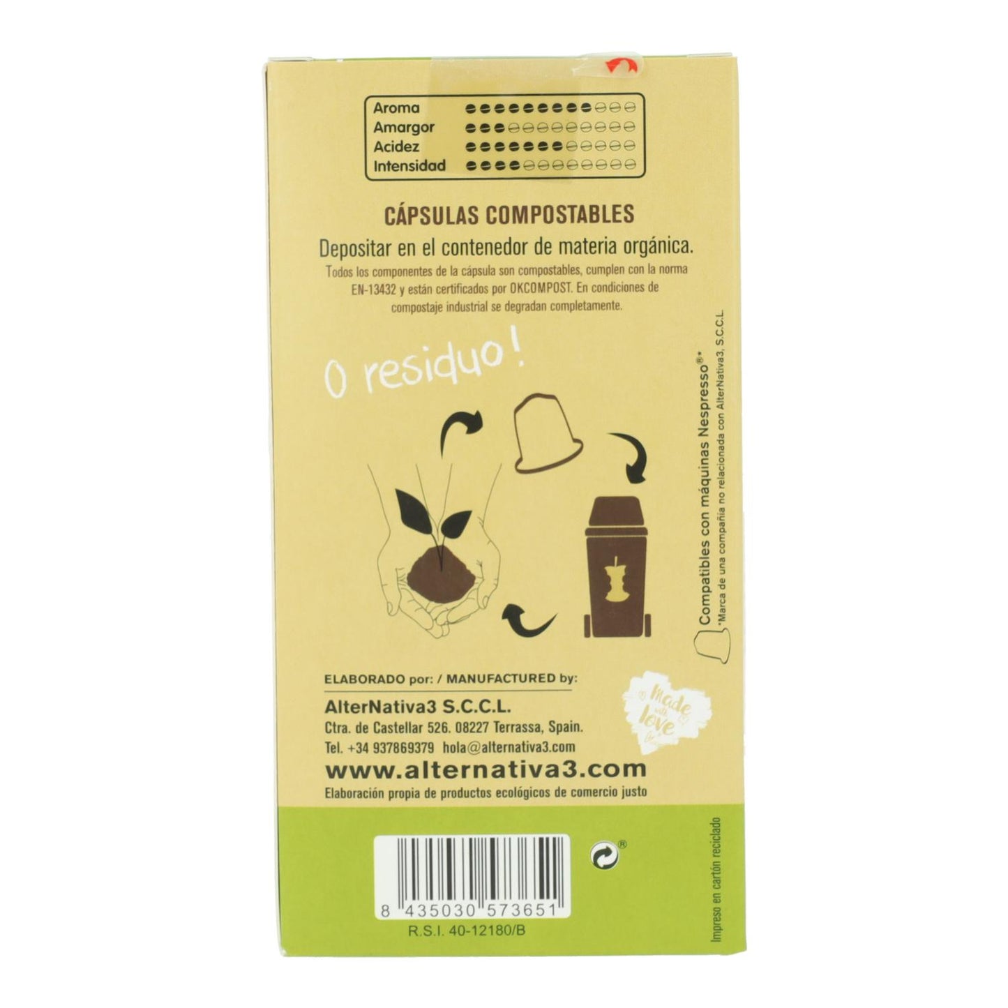 Duftende Kaffeekapseln Alternativa, 10 Stück 5,5 g