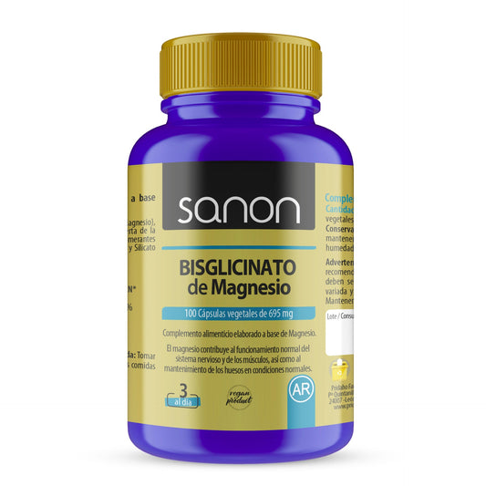 Magnesiumbisglycinat SANON 100 vegetabiliska kapslar 550 mg