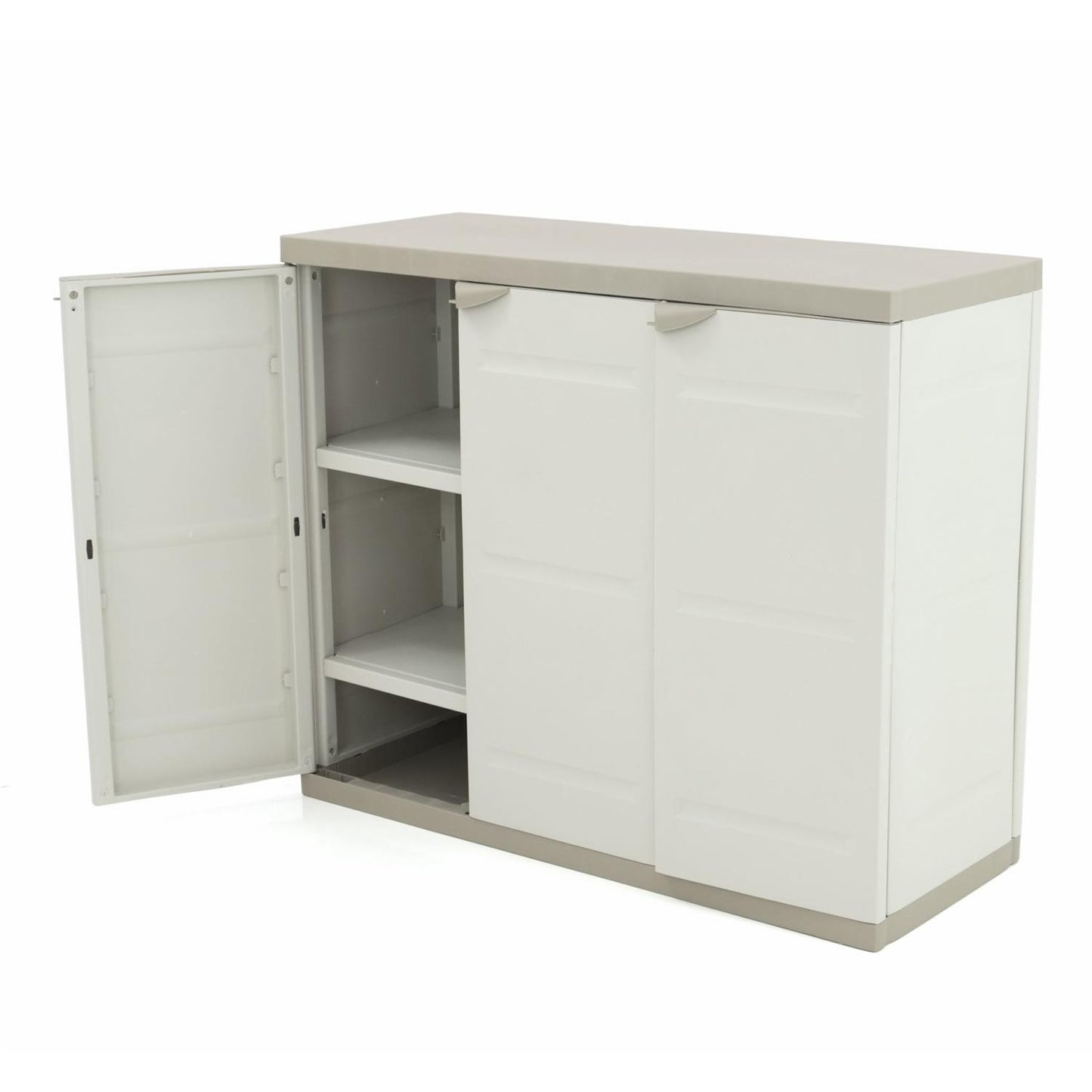 Halve kast met 3 deuren 105 cm Titanium Plastiken Beige (gereviseerd)
