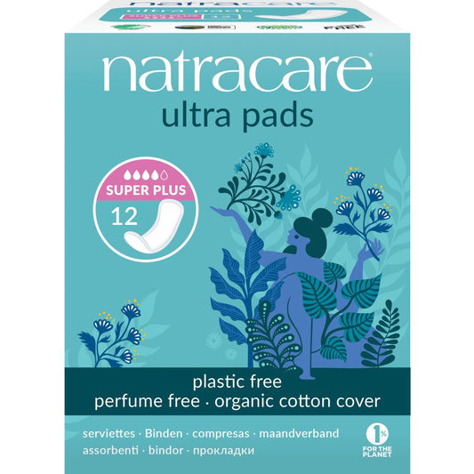 Natracare Super Plus Wingless Organic Sanitary Pads 12 pcs