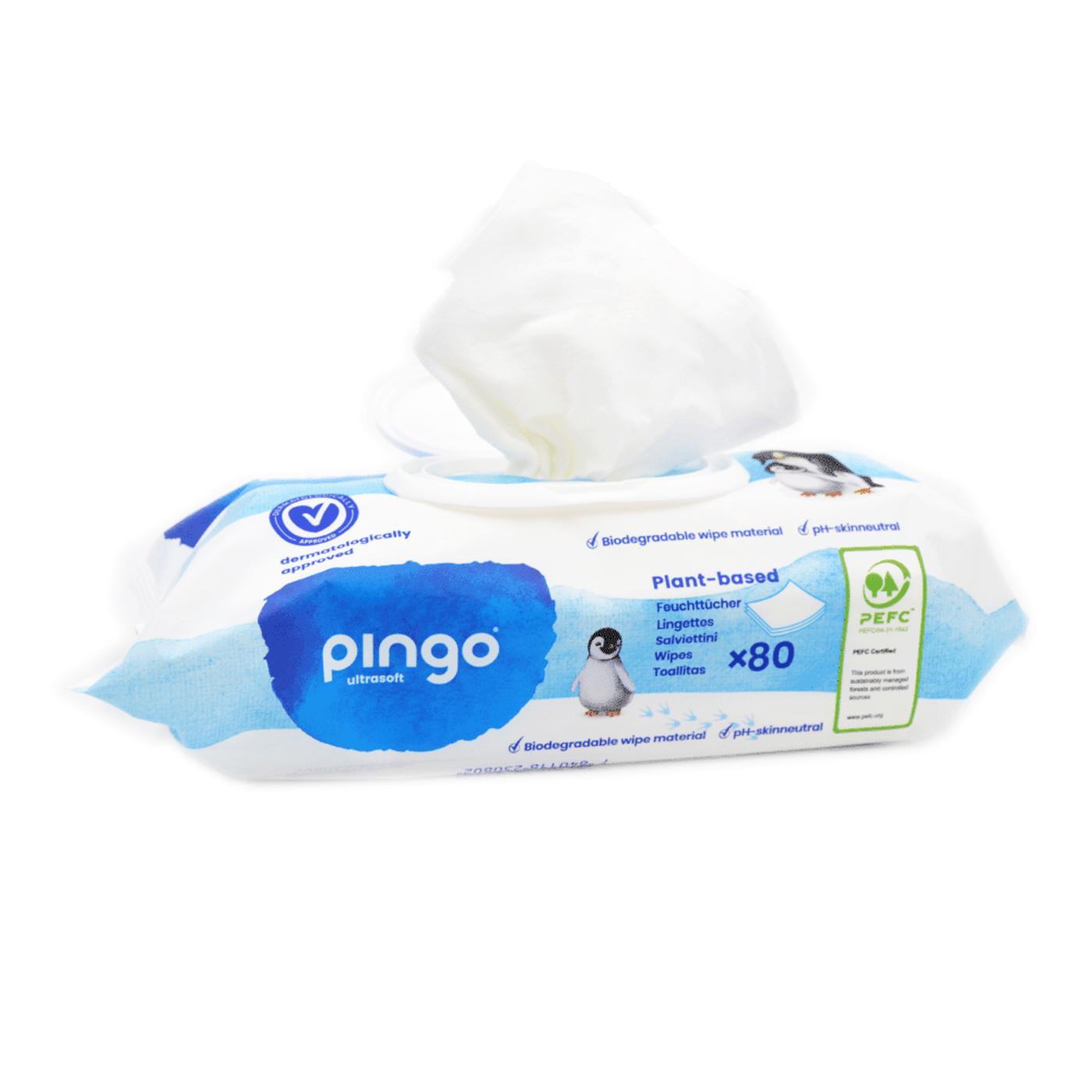 Pingo 100% Biodegradable Wet Wipes 80 pcs