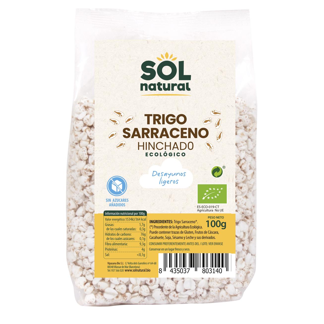 Trigo sarraceno hinchado bio Sol Natural 100 g