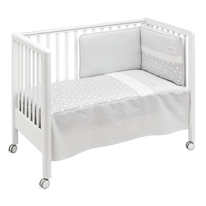 Ensemble couette + protège-matelas pour lit bébé Star 60 x 120 cm. Beige