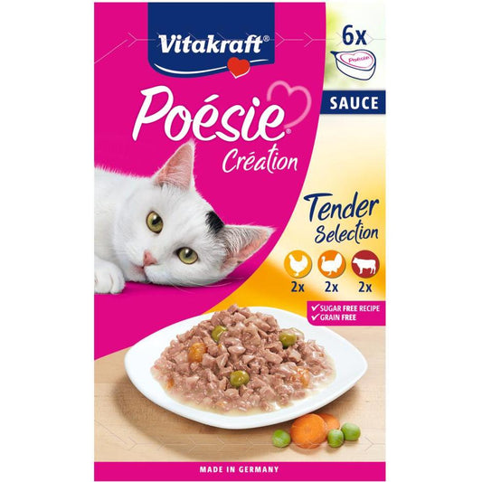 Vitakraft Vitakraft Poésie Creation Sauce Multipack 6 x 85 g Nassfutter für Katzen