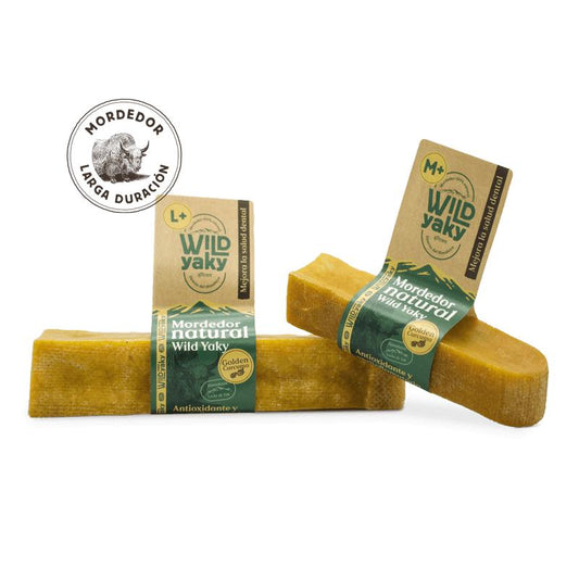 Bijtring Wild Yaky Golden Himalaya-yakmelkreepje met kurkuma Wild Balance 1 stuk L+