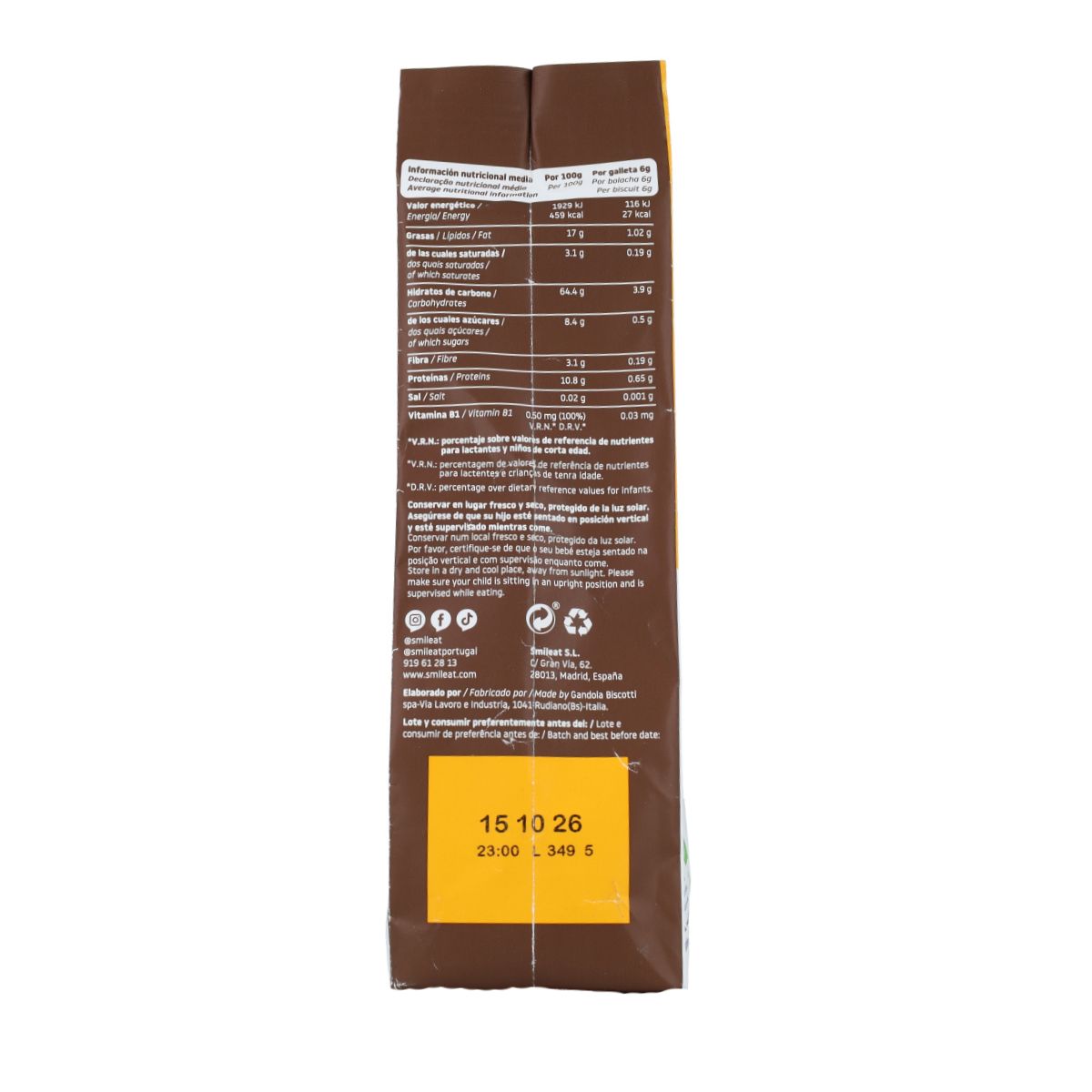 Biscotti di farro, avena e cacao ECO 220 g Smileat