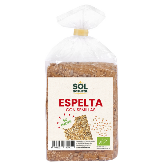 Bio Sol Natural speltcrackers met zaden 200 g