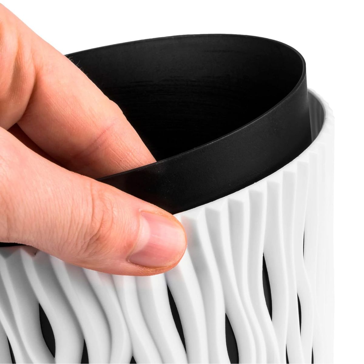 Duna pot with white insert D 22 x 19