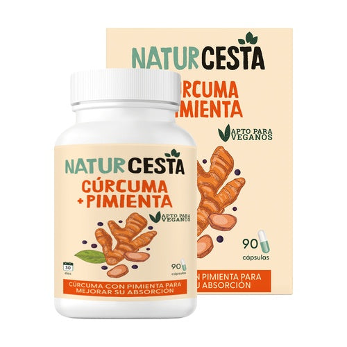 Kurkuma+Pfeffer 90 Kapseln 440 mg Naturcesta