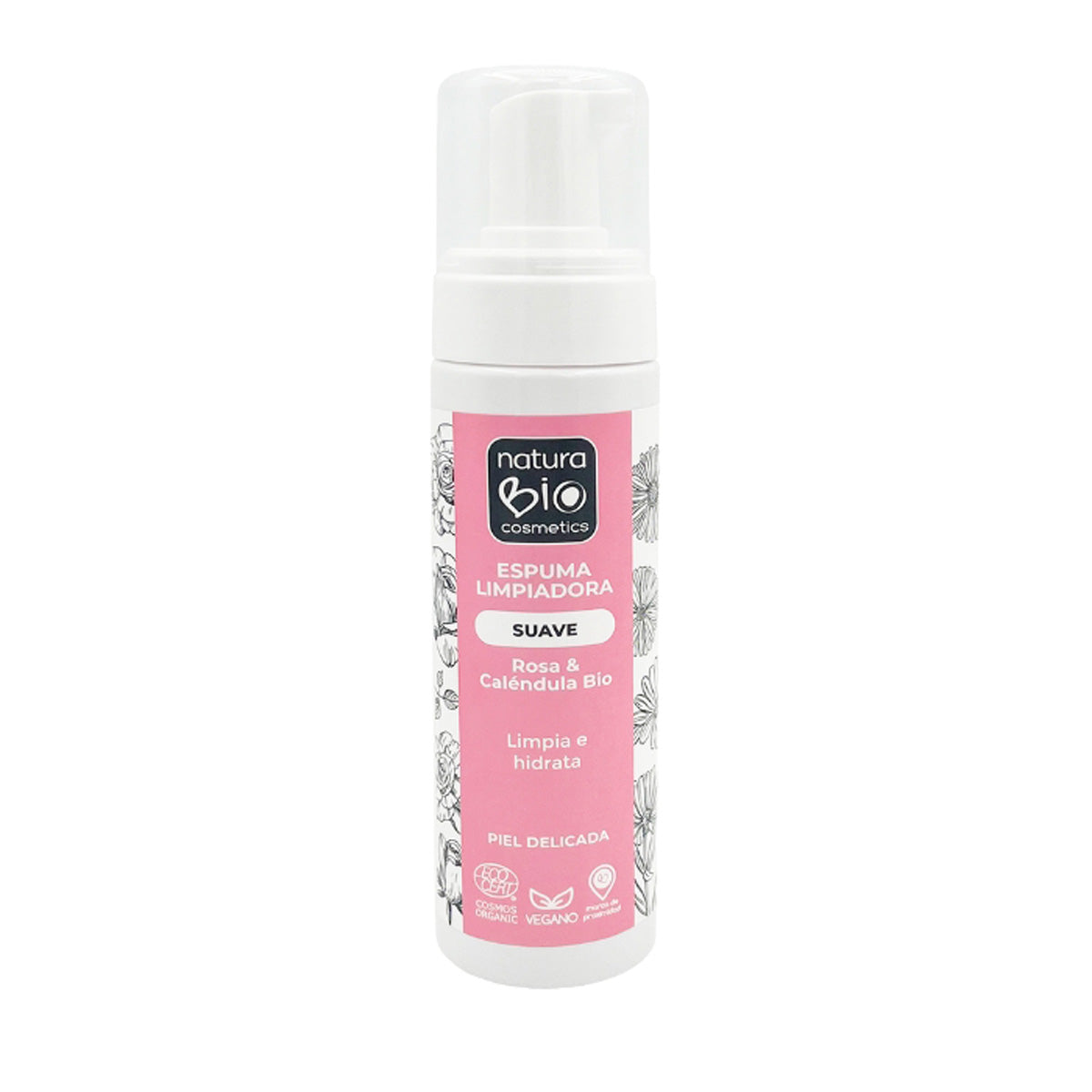 Zachte reinigingsschuim Naturabio, NATURABIO, 200 ml