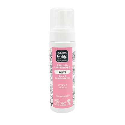 Zachte reinigingsschuim Naturabio, NATURABIO, 200 ml