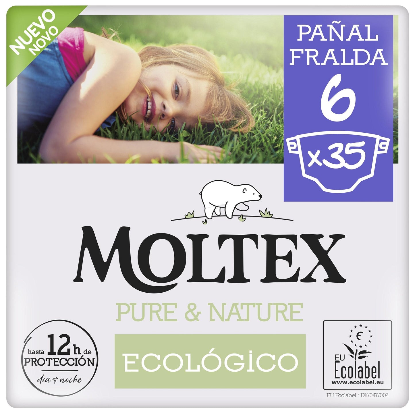 Moltex Pure & Nature luiers T6 (17-28 kg), 35 stuks