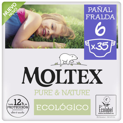 Moltex Pure & Nature luiers T6 (17-28 kg), 35 stuks