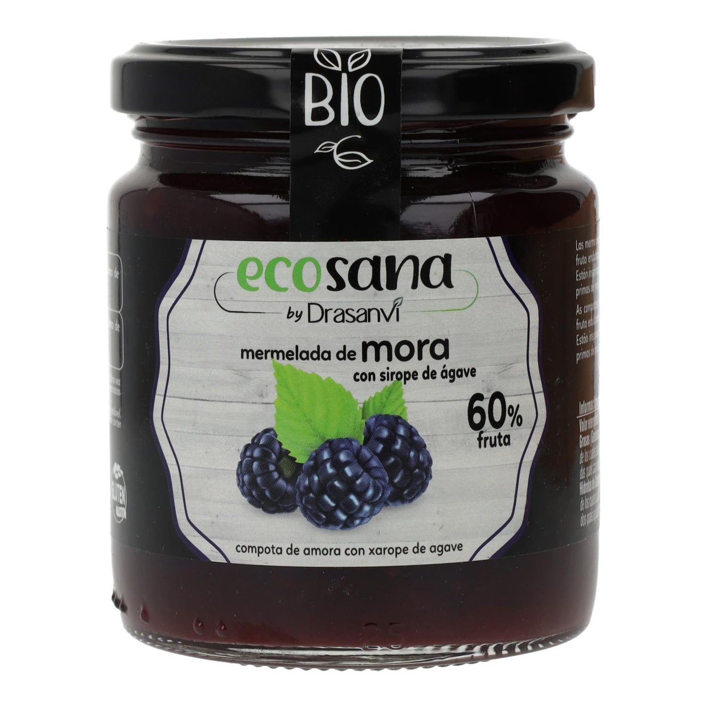 Mermelada extra mora sin azúcar BIO Ecosana 260 g