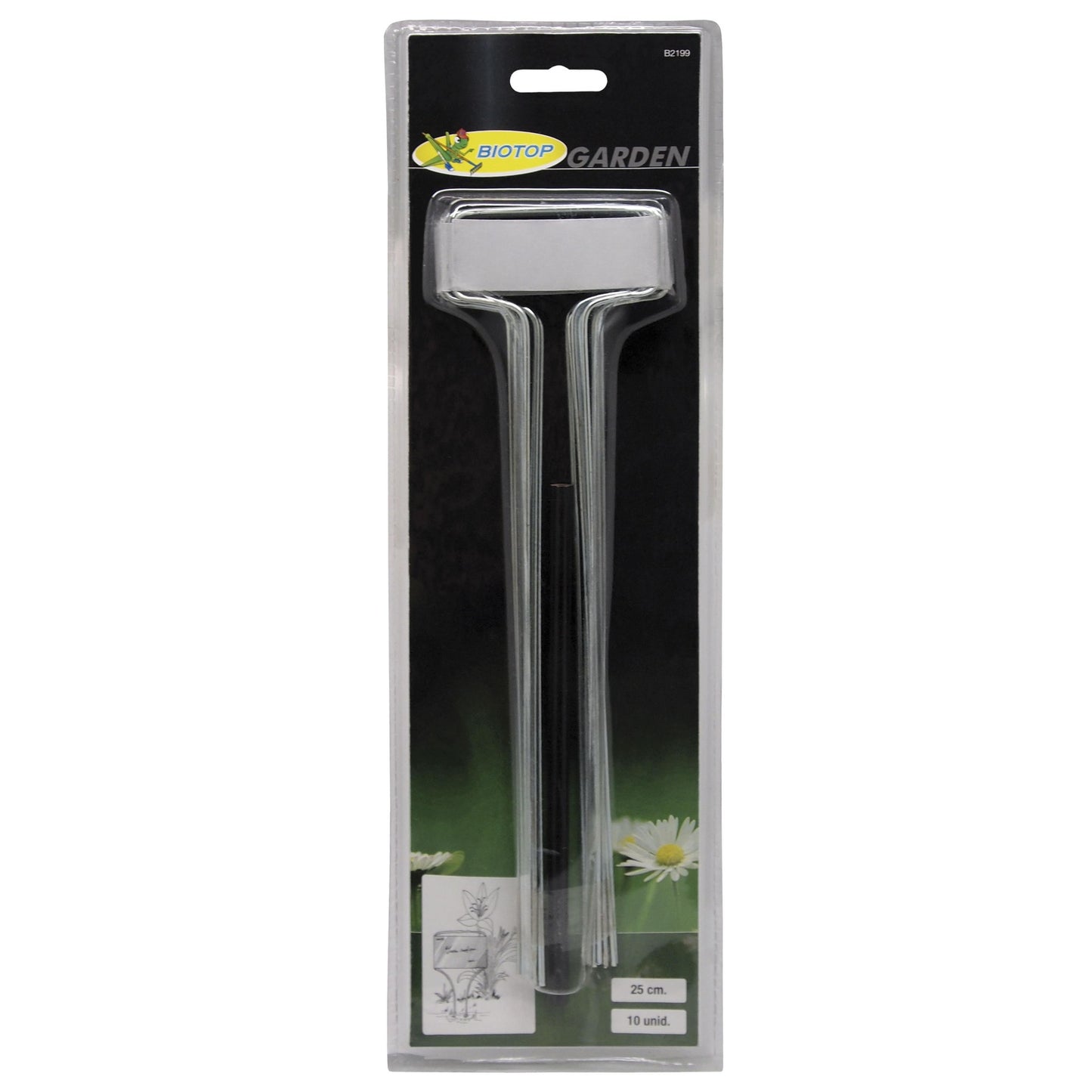 Zinken labels 25 cm Biotop – 10 stuks + potlood voor moestuin en tuin