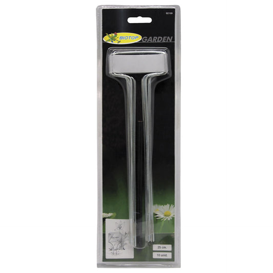 Etykiety cynkowe 25 cm Biotop – 10 sztuk + ołówek do ogrodu i warzywnika