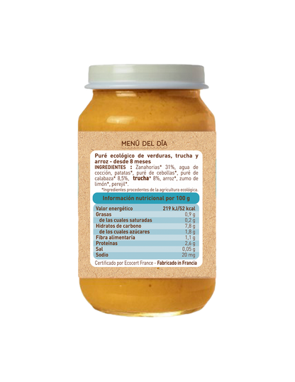 Gläschen Gemüse und Forelle (ab 6 Monaten) Babybio 200 g