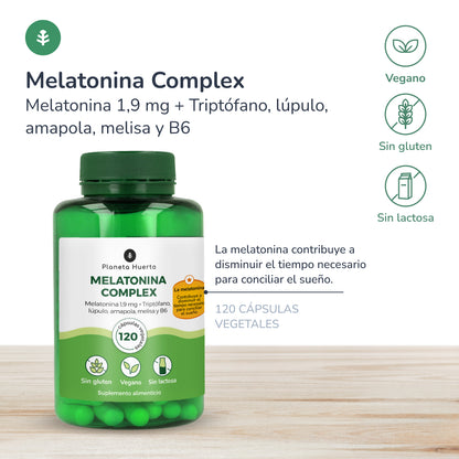 Opakowanie 2xMelatonina complex Planeta Huerto 120 kaps