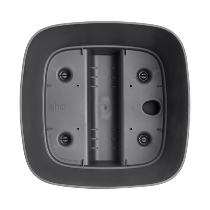 Pot de fleurs avec système d'arrosage automatique Greensense Aquacare Square Elho 30 cm gris anthracite