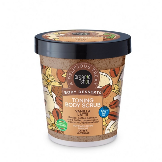Organic Shop Vanilla Latte Invigorating Body Scrub 450 ml