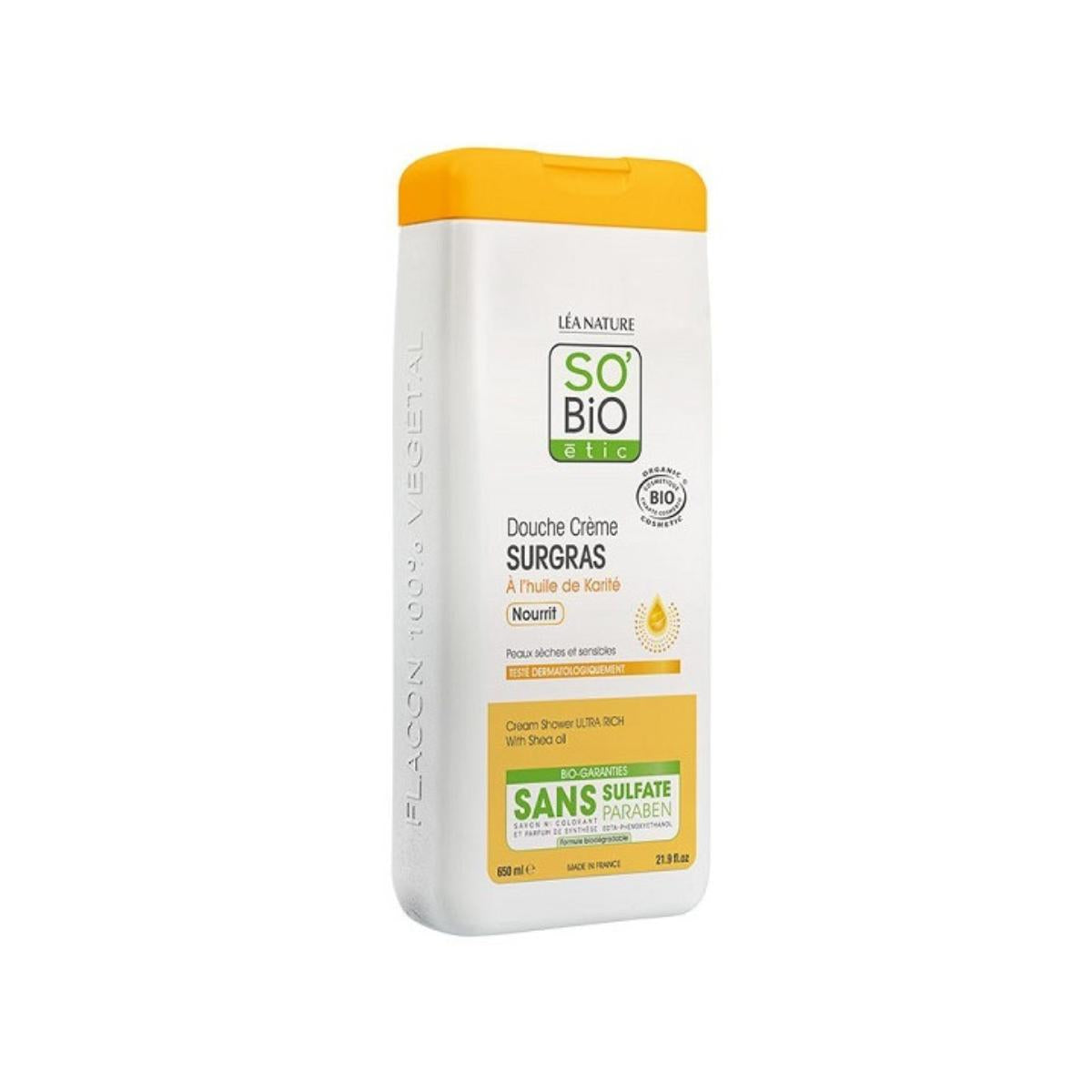 Gel doccia ultra nutriente con olio di karité biologico So'Bio étic 650 ml