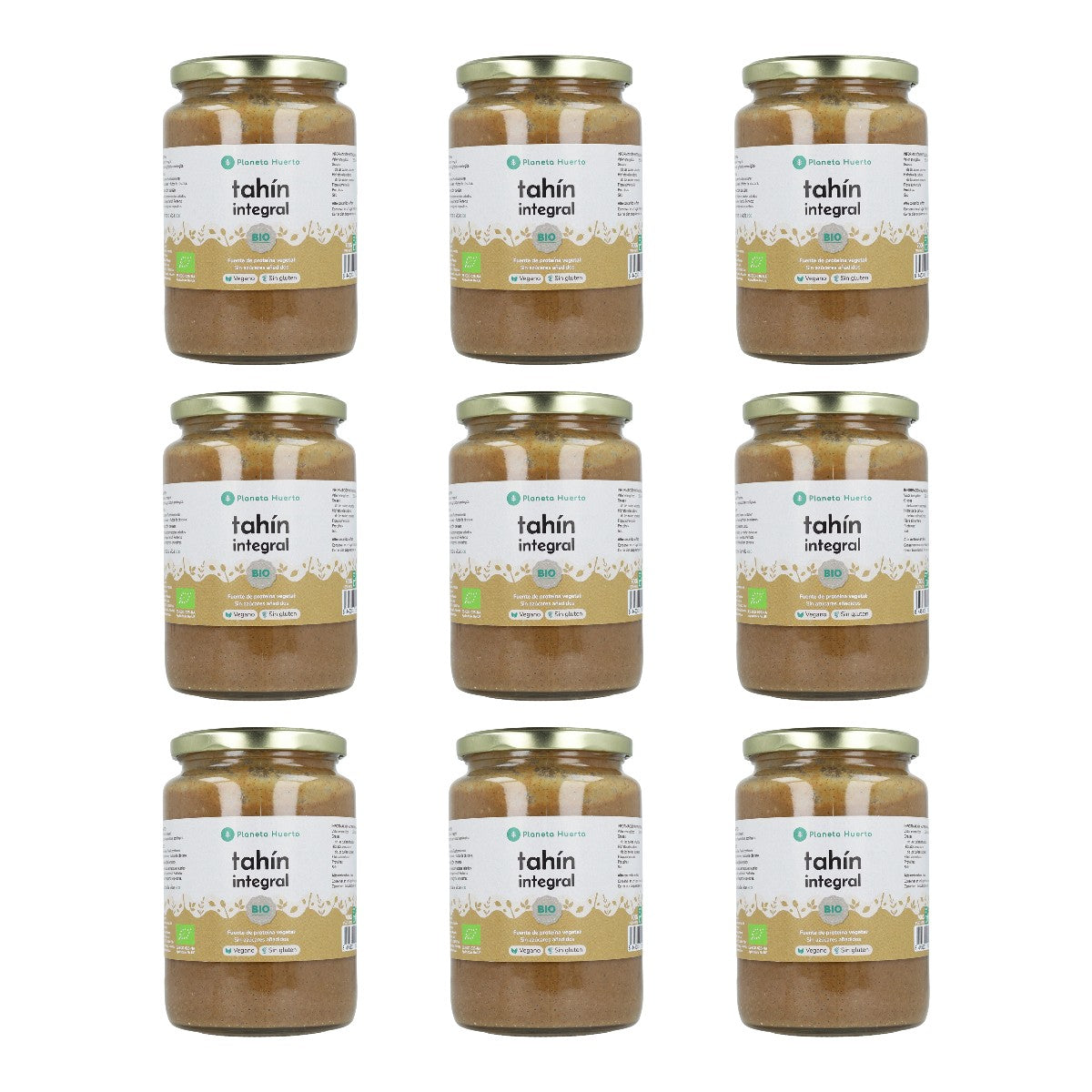 Pack 9x Tahin Integral ECO Planeta Huerto 350g