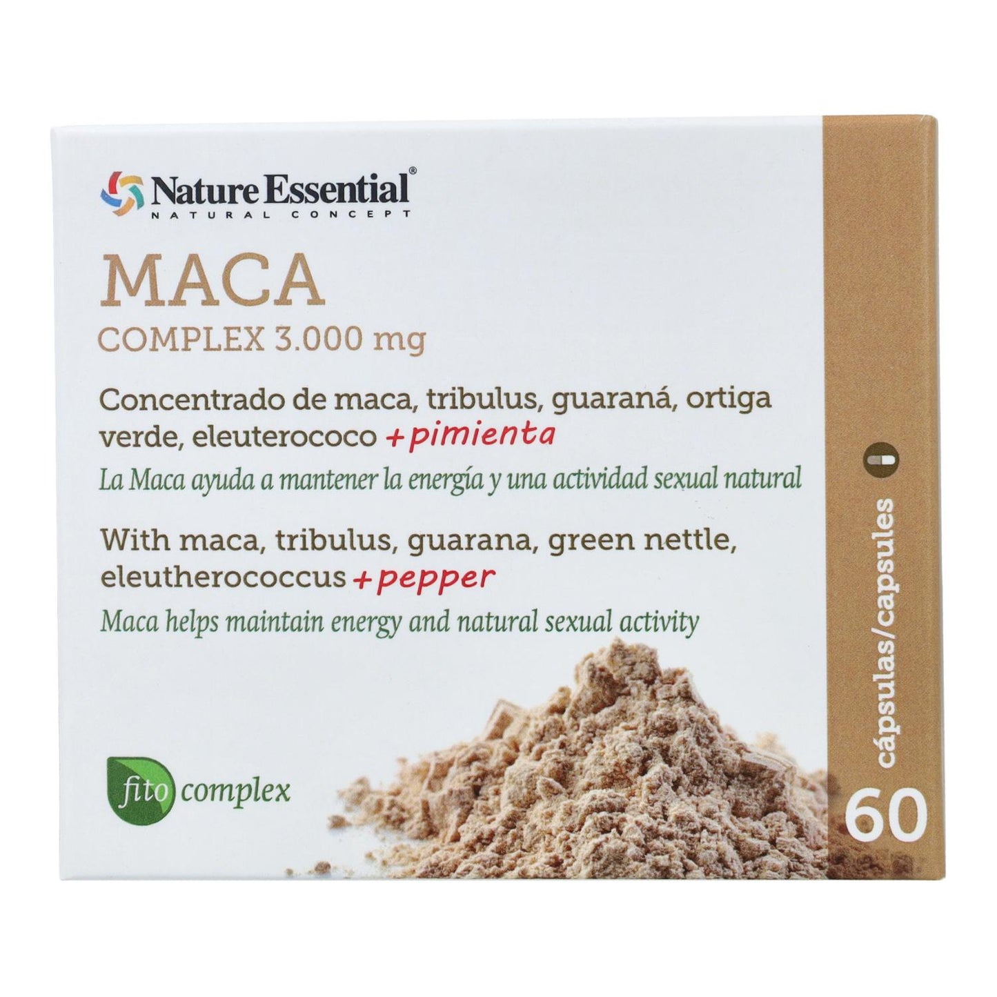 Maca complex Nature Essential 3000 mg, 60 kapslar