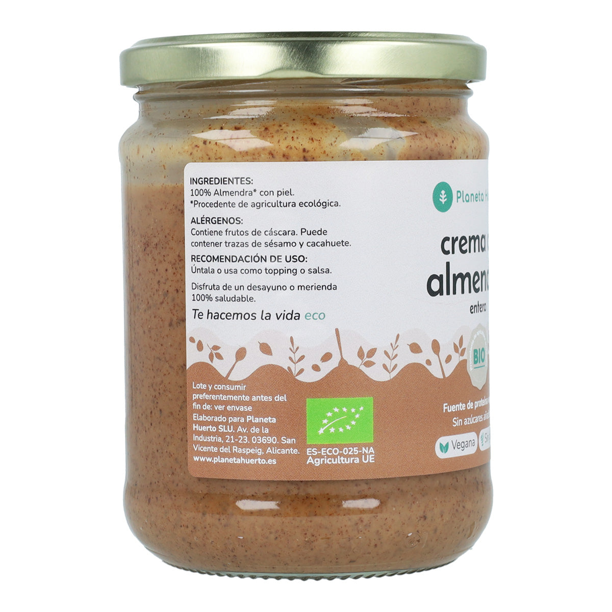 Pack 9x Crema de Almendras Enteras ECO Planeta Huerto 350 g