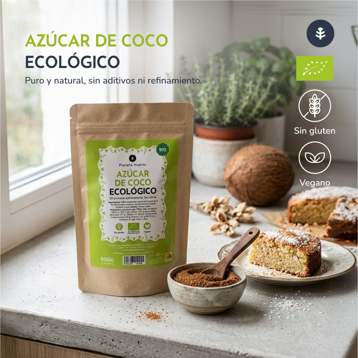 Kokossocker ECO Planeta Huerto