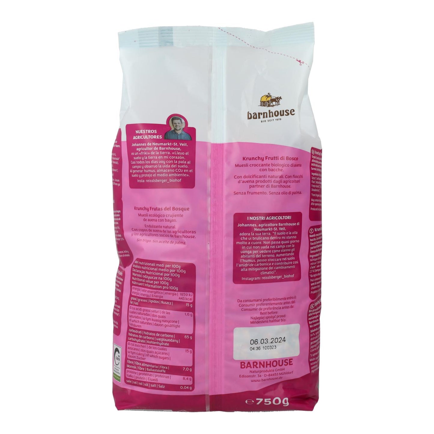 Müsli Krunchy z owocami leśnymi Barnhouse 375 g