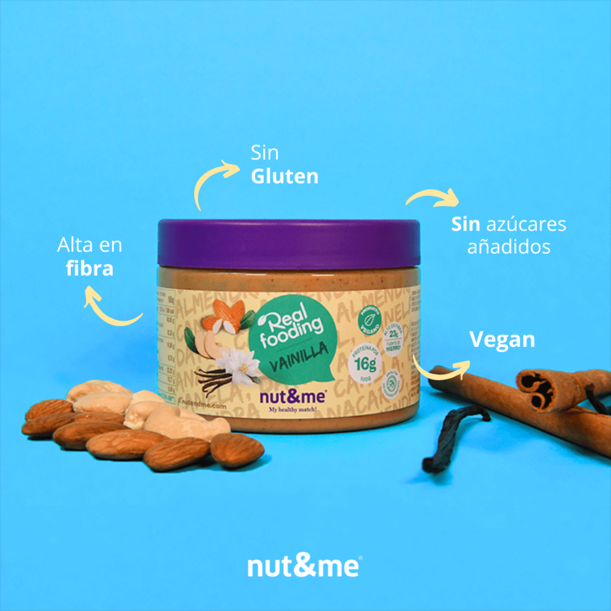 Vanilla and cinnamon flavoured almond and cashew cream 250 g Realfooding