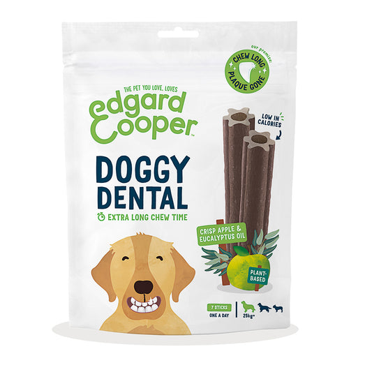 Doggy Dental för stora hundar Äpple och eukalyptus Edgard Cooper 7 sticks