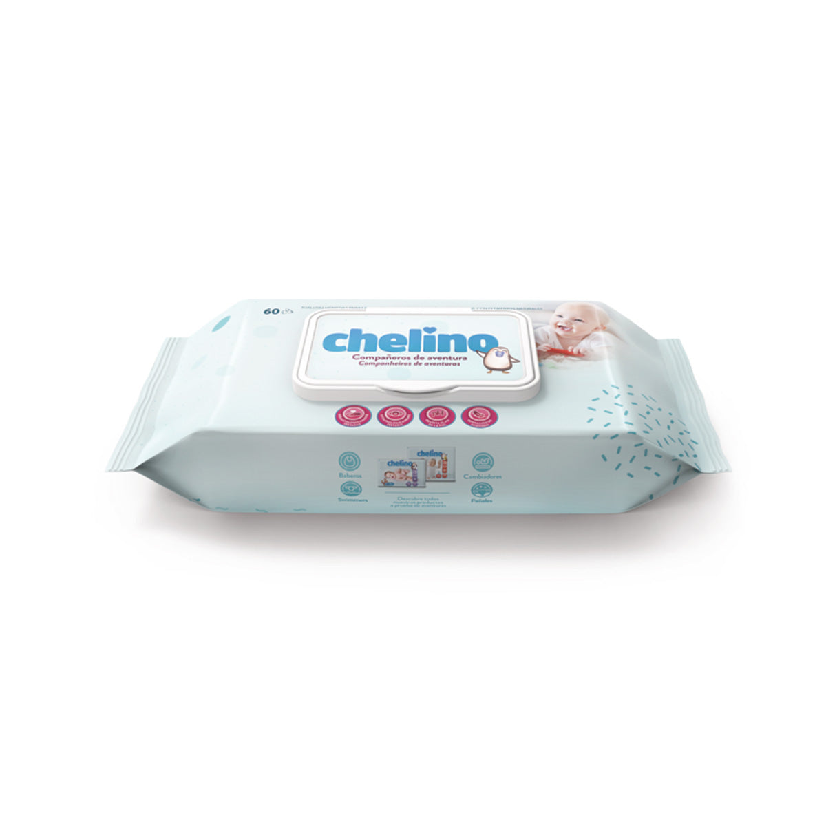 Dermo-sensitive Babyfeuchttücher Chelino 60 Stück