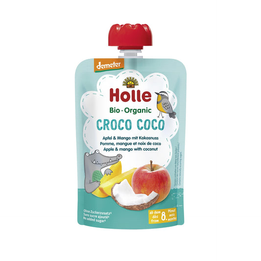 CROCO COCO – Äpple, mango, kokos (från 8 månader) Eco/Dem Holle 100 g
