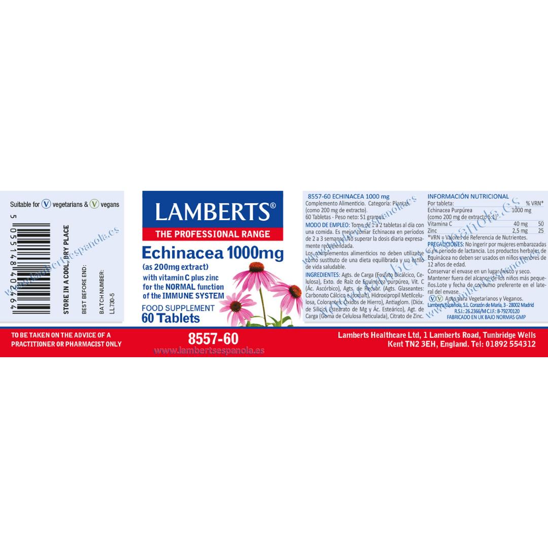 Echinacea Lamberts, 60 tabletek 1000 mg